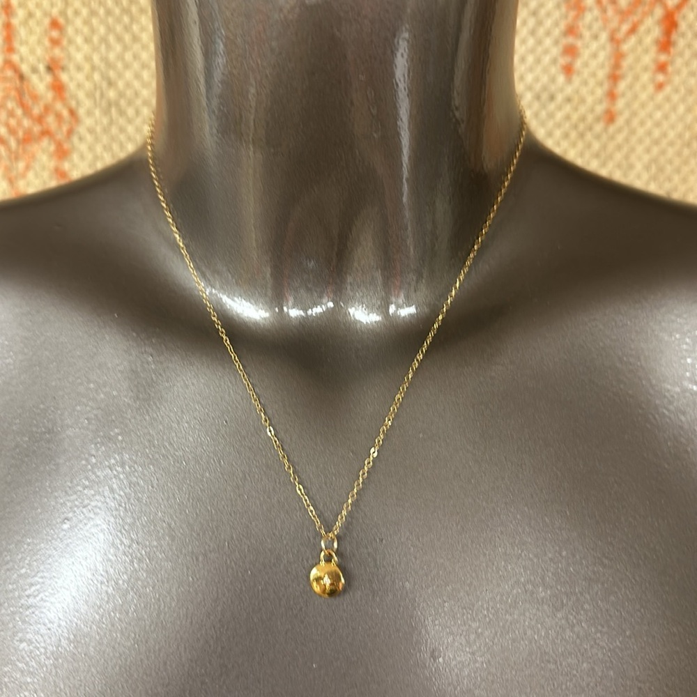 “Diamond Dot” gold necklace. New with tags from Sundance.